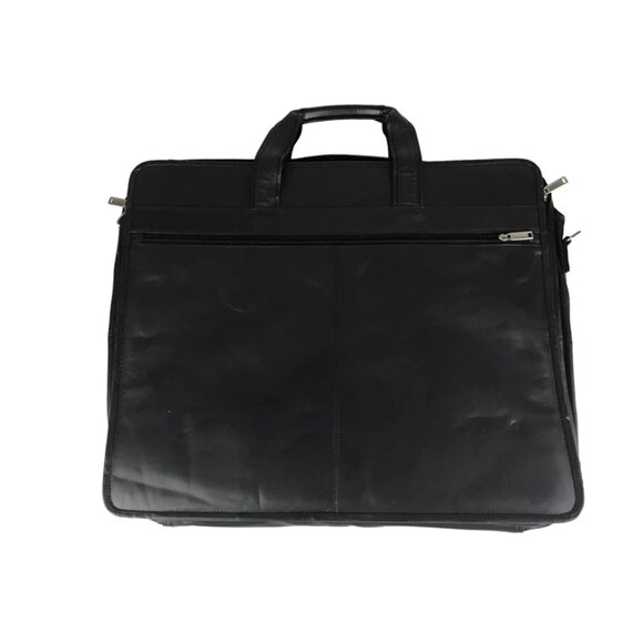 Mad House‎ Unisex Black GM Licensed Product Leather Double Handles Portfolio Bag - Picture 6 of 11